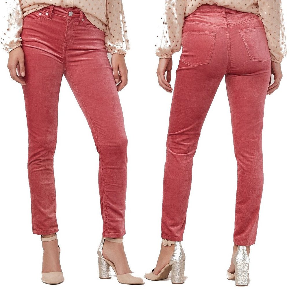 New! Lauren Conrad Velvet High-Rise Skinny Ankle Jeans